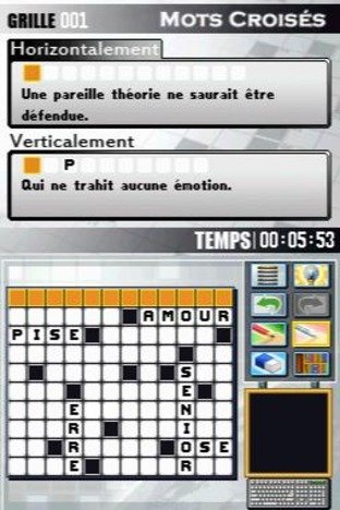 Encore des mots croisés sur DS Encore des mots croisés sur DS