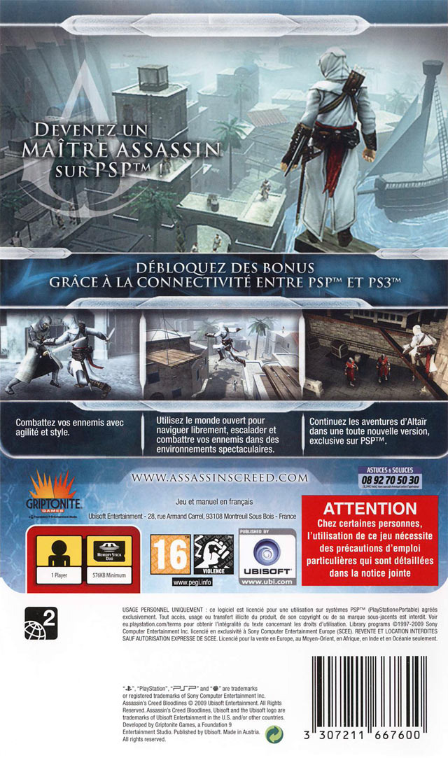 Assassin's Creed - Bloodlines (Europe) ISO < PSP ISOs