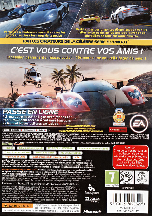 jeuxvideo.com Need for Speed : Hot Pursuit - Xbox 360 Image 2 sur 266