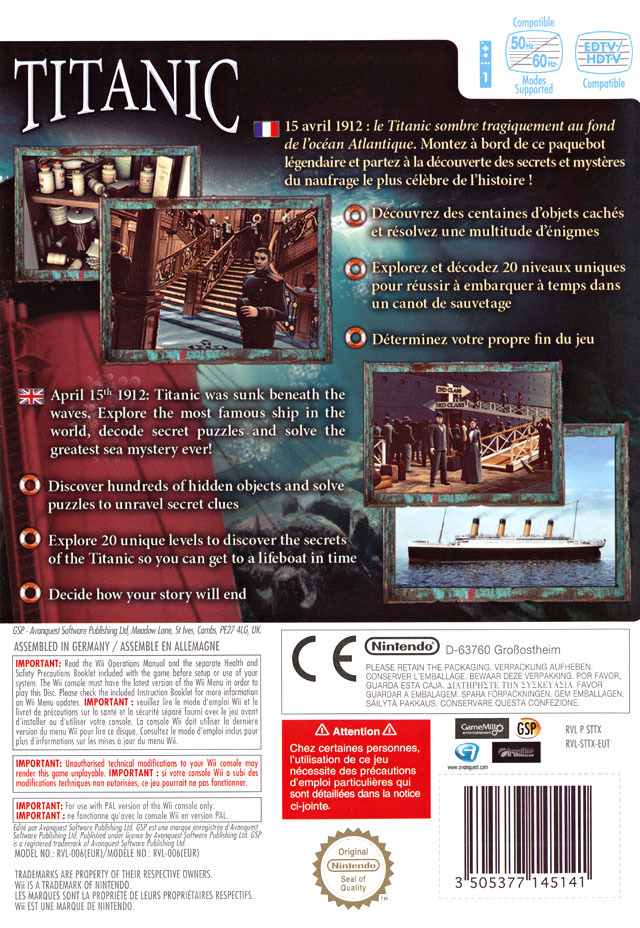 jeuxvideo.com Hidden Mysteries : Titanic - Wii Image 2 sur 93