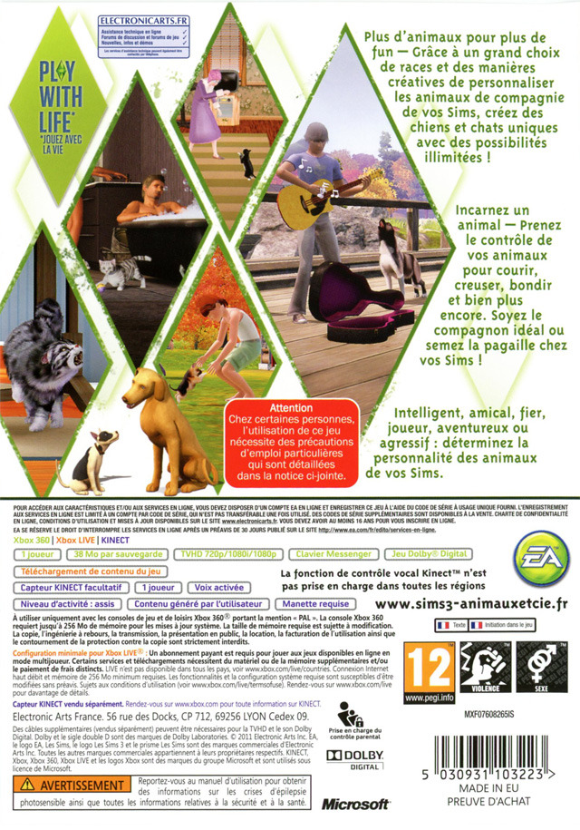 jeuxvideo.com Les Sims 3 : Animaux & Cie - Xbox 360 Image 2 sur 118