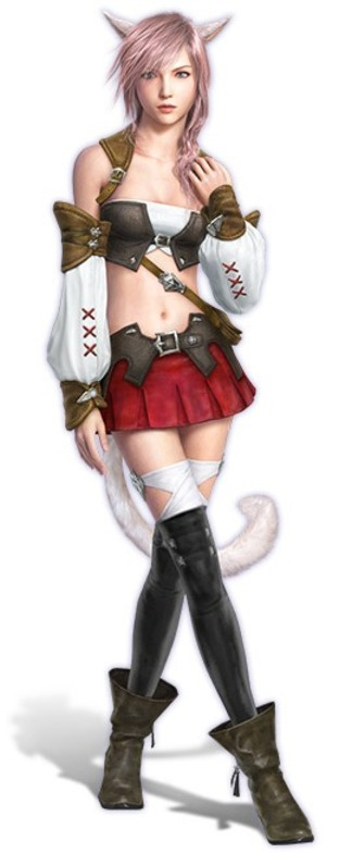 Lightning s'habille en Yuna et en Miqo'te Lightning s'habille en Yuna et en Miqo'te