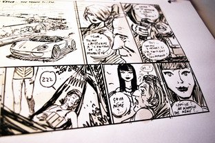 Premières planches de la BD de Racers' Islands