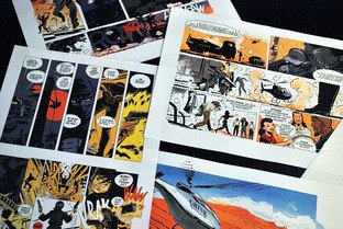 Premières planches de la BD de Racers' Islands