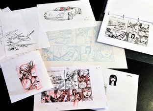 Premières planches de la BD de Racers' Islands