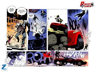 Premières planches de la BD de Racers' Islands