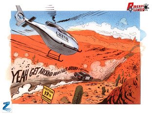 Premières planches de la BD de Racers' Islands
