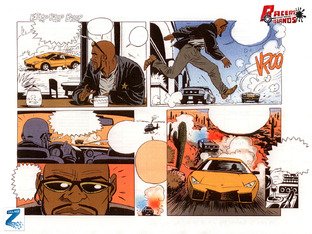 Premières planches de la BD de Racers' Islands