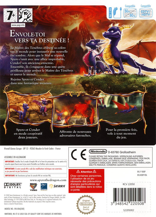 com La Légende de Spyro : Naissance d'un Dragon - Wii Image 2 sur 116