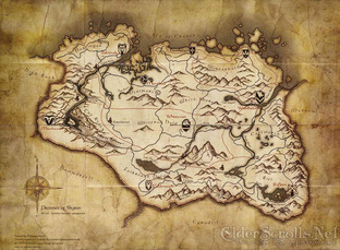 Skyrim : La carte du monde !