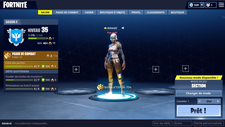 Le lobby - Astuces et guide Fortnite - jeuxvideo.com - 768 x 432 png 256kB