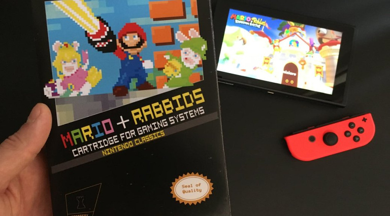 Mario + Lapins Crétins Kingdom Battle : ce fan crée une boîte NES du jeu