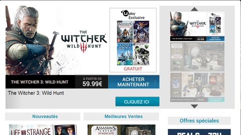 Achetez The Witcher 3 depuis Uplay et recevez un jeu gratuit