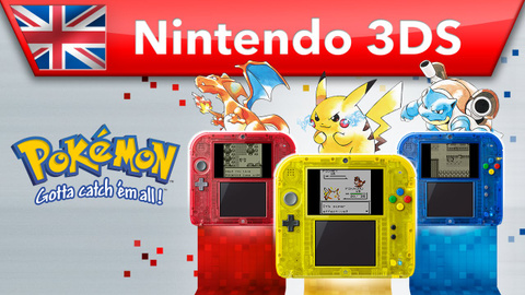 Jaquette de Pokémon Version Bleue, Rouge et Jaune bientôt sur 3DS