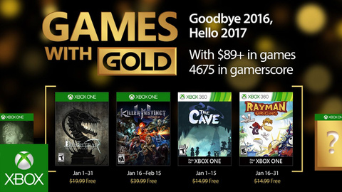 Xbox Live Gold : découvrez les jeux gratuits du mois de janvier 2017