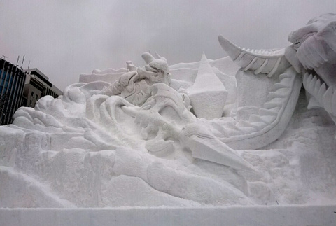 Final Fantasy XIV : le jeu se paye une énorme sculpture de neige au festival de Sapporo !