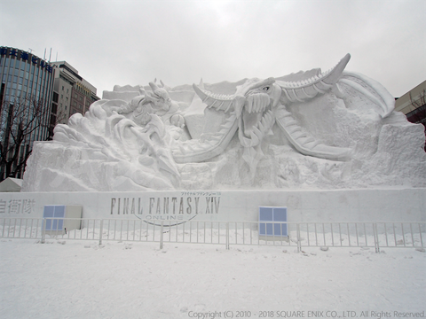 Final Fantasy XIV : le jeu se paye une énorme sculpture de neige au festival de Sapporo !