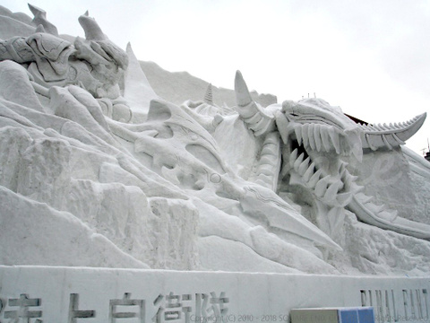 Final Fantasy XIV : le jeu se paye une énorme sculpture de neige au festival de Sapporo !