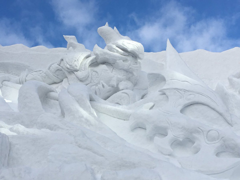 Final Fantasy XIV : le jeu se paye une énorme sculpture de neige au festival de Sapporo !