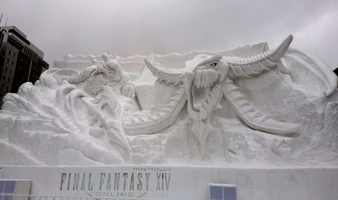Final Fantasy XIV : le jeu se paye une énorme sculpture de neige au festival de Sapporo !
