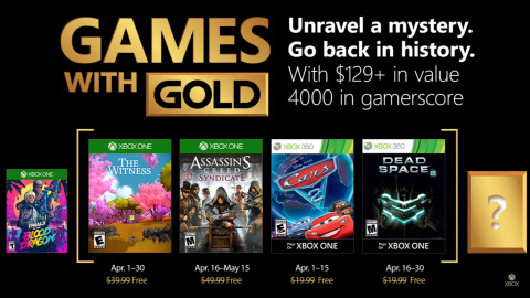 Xbox Games with Gold : Les jeux du mois d'avril dévoilés
