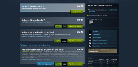 Borderlands 2 : Le jeu de Gearbox gratuit ce weekend sur Steam