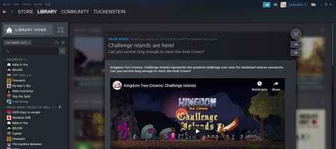 Steam : la bêta ouverte de la nouvelle bibliothèque démarre le 17 septembre