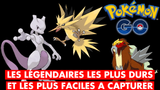 Pokémon GO : quels sont les Légendaires les plus faciles et les plus durs à capturer ? On vous dit tout
