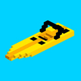 Frégate pixelisée sur Speed Boaty