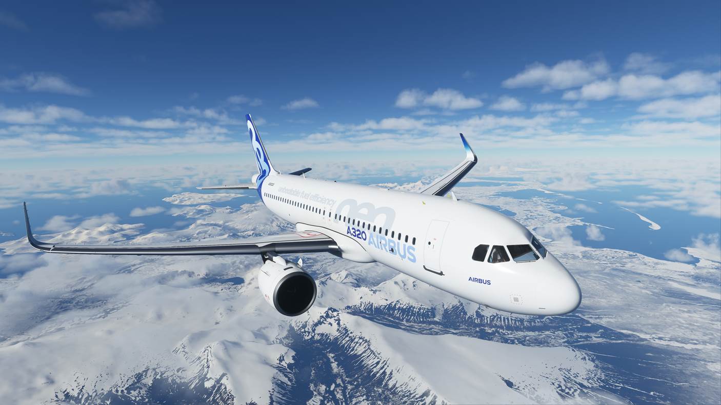 L'Airbus A320neo décolle dans Microsoft Flight Simulator