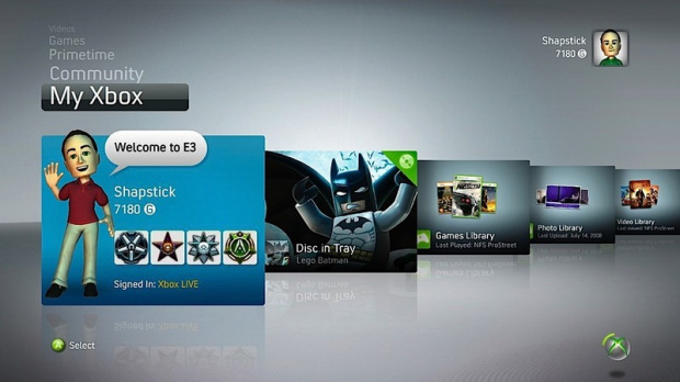 La nouvelle interface Xbox nécessitera 124 Mo d'espace disque