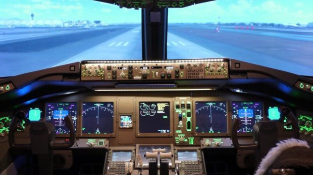 Un simulateur de vol à l'aéroport de Strasbourg