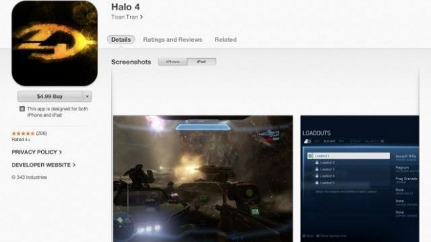 Le Halo 4 de l'App Store