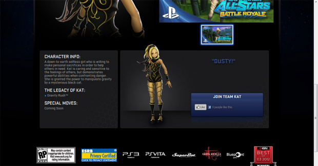 Kat de Gravity Rush dans PlayStation All-Stars Battle Royale ?