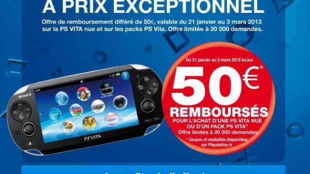 PS Vita : 50 euros remboursés