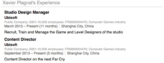 Le prochain Far Cry, made in China ?