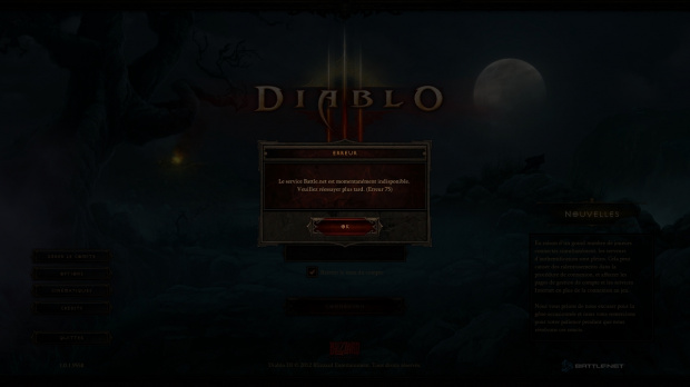 Diablo 3 : Les serveurs surchargés !