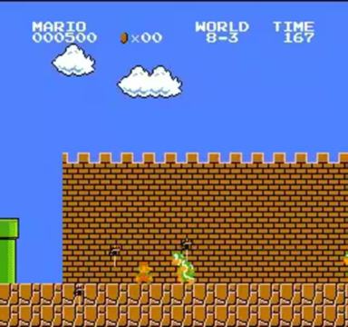 Super Mario Bros. : Finir le jeu avec le plus petit score possible