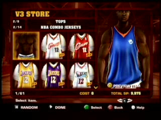 NBA Street V3 : Choisir son look