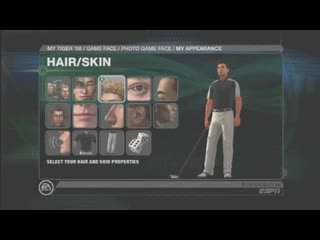 Tiger Woods PGA Tour 08 : Editeur de persos