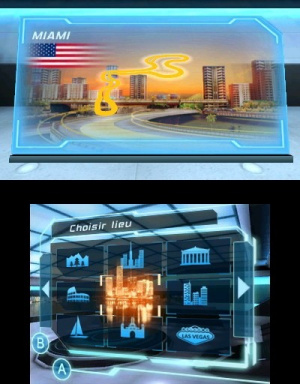Circuits et véhicules d'Asphalt 3D