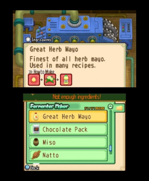harvest moon tale of two towns recipes