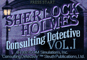 Sherlock Holmes : Consulting Detective : Vol. I sur Mega-CD