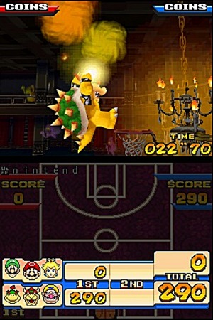 Mario Hoops 3-On-3 : le plombier fait des passes sur DS