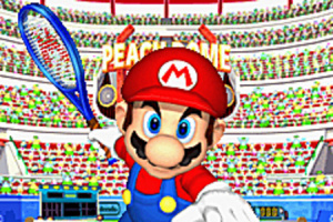 Mario, raquette à la main