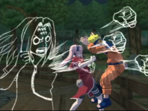 Naruto frappe 2 fois plus fort sur GameCube