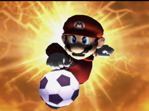 Mario entre sur le terrain