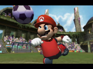 Mario Smash Football sur la pelouse