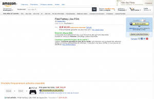 Final Fantasy sur PlayStation 4 listé sur Amazon.fr