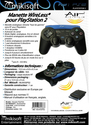 Air Style : nouveau pad sans fil PS2